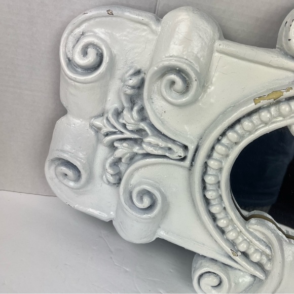 Vintage architecture medallion molded fiberglass mirror/Regency Baroque - Picture 5 of 16